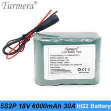 Lithium Battery Pack 18V 21V 6000mAh Reachargeable TUR18650HG2 3000mAh 30A Battery Cell with 5S 18V BMS for Screwdriver Turmera 2024 - buy cheap