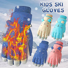 Guantes de invierno para niños y niñas, manoplas de dedo completo para nieve a prueba de viento, deportes al aire libre, esquí, 6-10 años 2024 - compra barato