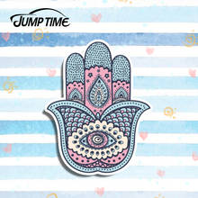 Jump Time-calcomanía 3D de Hamsa para coche, pegatinas de vinilo para decoración gráfica, ventana, parachoques, impermeable, para carrocería, 13x8cm 2024 - compra barato