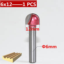1-PCS  6mm*12mm,CNC Tungsten steel Round bottom bit,CNC machine tool,PVC,Acrylic,Carbide end mill,woodworking insert router bit 2024 - buy cheap
