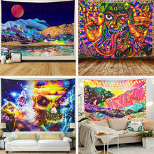 Único mandale parede pendurado yoga tapete psychedelic padrão decoração de casa tapeçaria cobertor 200x150cm boho fazenda decoração 2024 - compre barato