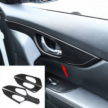 Protector de puerta interior de coche, accesorio de fibra de carbono ABS para Nissan x-trail X Trail T32 Rogue 2014-2020, moldura de cubierta de Marco 2024 - compra barato