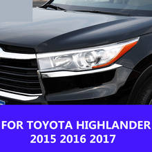 Headlights Eyebrows Eyelids Accessories Front Headlamp Eyebrows Exterior decoration FOR TOYOTA HIGHLANDER 2015 2016 2017 2024 - buy cheap
