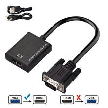 Laptop HDTV 1080P HD VGA Male To HDMI-compatible  Output Accessories AV TV Signal Computer Converter Video Adapter With Audio 2024 - buy cheap