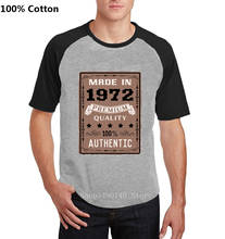 47th Birthday Gifts Tees Vintage Made in 1972 Aged Perfect Men 70S T Shirt Fashion Camiseta 3XL Cotton Short Sleeve T-Shirt Male 2024 - buy cheap