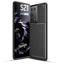 carbon fiber slim silicone bumper back cover for samsung galaxy s 21 s21 ultra plus case gelaxi s21ultra s21plus s21+ s 20ultra 2024 - buy cheap
