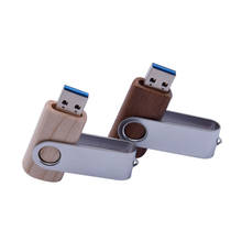 USB 3.0 Wooden USB Flash Drive 3.0 Silver Clip Pen Drive 8gb 16gb 32gb 64gb High Speed Pendrive Flashdrive Custom Logo Gifts 2024 - buy cheap