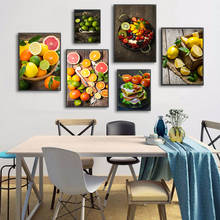 Pintura de frutas de pomelo y naranja, lienzo de decoración para el hogar, póster impreso, pinturas modulares para cocina, Cuadros estampados 2024 - compra barato