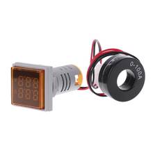 Square LED Digital Dual Display Voltmeter & Ammeter Voltage Gauge Current Meter AC 60-500V 0-100A 2024 - buy cheap