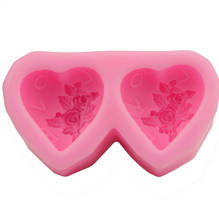 Double Love Heart Shaped Silicone Biscuit Cake Fondant Mould Candy Chocolate Mold DIY Cake Decorating Baking Tool 208 2024 - buy cheap