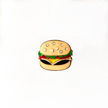 Broches femininos de hambúrguer, broches simulados de desenho animado para mochilas, camisas, joias, presentes 2024 - compre barato
