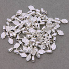 20pcs Spoon DIY Oval Leaf Jewelry Scrabble Glue On Earring Bails For Fitting Glass Cabochon Tiles Pendants 16*6mm 2024 - buy cheap
