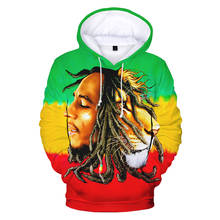 Bob marley 3d prited moletons moletom para homem e mulher reggae moletom impresso pulôver unisex harajuku oversize hoodies 2024 - compre barato