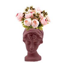 Portrait Maiden Vase Decorative Ceramic Vase Of Artistic Flowers Female Planter Head Flower Classic Home Decoration Accessories 2024 - buy cheap