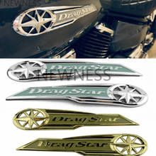 Adesivo emblema para tanque de combustível de moto, adesivo 3d emblema para tanque de gasolina de motocicleta para yamaha reboque v-star xvs xv 400 ds400 ds650 xvs 650 1100 1300 2024 - compre barato