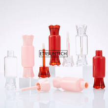 8ml Empty Clear Red Pink Gloss Tubes With Brush Plastic Cute Candy Shape Lip Gloss Tubes Cosmetic Sample Containers F20171401 2024 - buy cheap