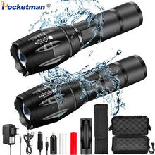 Super Bright LED Flashlight Waterproof Torch Rechargeable Flashlight Use 18650 Battery Zoomable Hand Light Camping Torch 2024 - buy cheap