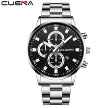 CUENA Men Wrist Watch Fashion Military Stainless Steel Analog Date Sport Quartz Watch Man Reloj Hombre 2019 men wristwatch clock 2024 - buy cheap