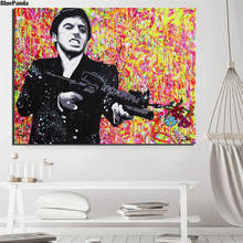 Póster de lienzo de Tony Montana, impresión artística de calle, pintura moderna abstracta, cuadro de pared, decoración del hogar 2024 - compra barato