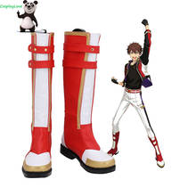 Ensemble Stars!! Morisawa Chiaki Red White Shoes Cosplay Long Boots Leather Custom Made For Halloween 2024 - buy cheap