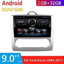 EXI JOYINCAR Android 10.1 Rádio Do Carro Para ford focus MT 2 3 Mk2 2004 2005 2006 2007 2008 2009 2010 2011 2Din GPS Multimedia Player 2024 - compre barato