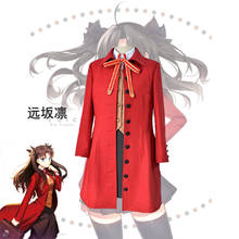 Disfraz de Anime japonés de alta calidad para mujer, traje de noche de Fate/stay, Tohsaka Rin JK, camisa, corbata, falda, chaleco y abrigo 2024 - compra barato