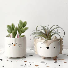 Ceramic Succulent Plant Pot Bonsai Pots Vase Cute Animal Shape Decorated Vase Mini Garden Art Home Decor 2024 - buy cheap