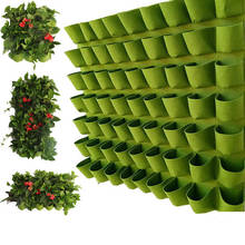 Suporte de plantas para parede com 9/18 bolsos, saco verde de plantio de vegetais, jardim vertical, material de jardinagem 2024 - compre barato
