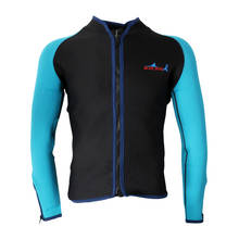 2 мм Мужская Неопреновая куртка для дайвинга гидрокостюм с защитой от ультрафиолета купальный костюм для серфинга Топ для серфинга гидрокостюм для серфинга 2024 - купить недорого