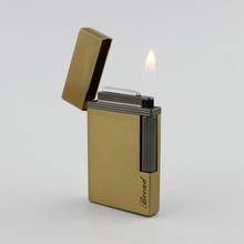 Vintage Caving Butane Refillable Gas Cigar Lighter Classic Ping Sound Side Grinding Wheel Retro Flame Cigarette lighter 2024 - buy cheap