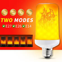 Flame Effect LED Bulb 220V E27 Fire LED Burning Light E14 Flame LED Lamp 110V E26 Flickering Emulation Decoration Creative Light 2024 - buy cheap