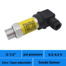 Transmissor de pressão g 1/2, 0.5 4.5v sinal, 5v fornecimento, faixa 1.5, 10, 100, 1000, 10000 psi, 3, 30, 300 psi, 15, 3000 psi 2024 - compre barato