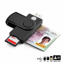 Usb 2.0 Smart Card Reader Micro Sd Tf Memory Id Bank Emv Electronic Dnie Dni Citizen Sim Cloner Connector Adapter For Desktop 2024 - buy cheap
