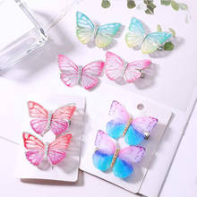 2pcs Fashion Hair Barrette Hair Clip Butterfly Hair Clips Cute Headdress Pin For Girls Children Hair Accessories 2024 - buy cheap