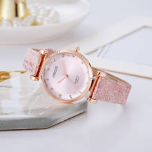 Quartz Watch White Crystal Watch for Women Ladies Leather Strap Wristwatch 2021 Fashion Montre Femme Reloj Mujer Drop Shipping 2024 - buy cheap