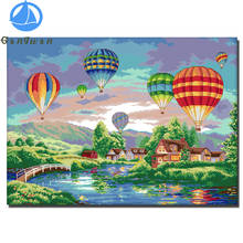 Colorful Balloons DIY Handmade diamond painting village landscape Cross Stitch mosaic Embroidery full drill Home Decoration art 2024 - buy cheap