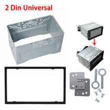 Unit 2 DIN Cage Radio Vehicle Case Car Fitting DVD Player Frame Mounting Plate Iron Frame Plastic Panel with Hardware Accessory 2024 - buy cheap