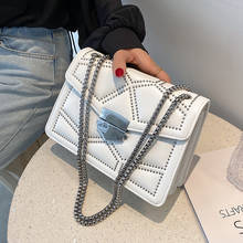 High Quality Women Small Pu Leather Shoulder Bag Designer Ladies Chain Rivet Crossbody Bags for Women Designer Female Handbags 2024 - buy cheap