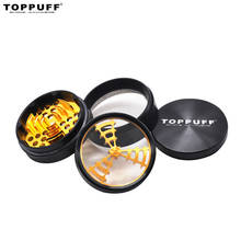 Toppuff-moedor de ervas de alumínio com 4 camadas, 63mm, para ervas do tabaco, com lâmina afiada, triturador de especiarias 2024 - compre barato