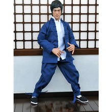 Disfraz de Bruce Lee de Kung Fu a escala 1/6, conjunto de ropa para cuerpo de figura de acción de 12 pulgadas, accesorios para muñecas, Cosplay artesanal 2024 - compra barato