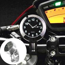 Universal relógio de bicicleta à prova dglow água brilho no escuro relógio da motocicleta alluminum liga dial mini para montagem guiador d7wd 2024 - compre barato
