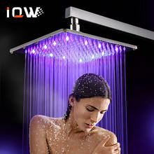 Led Shower Head 16 Inch 40cm * 40cm Water Powered Rain  3 Colors Led Showerhead  Without Shower Arm 2024 - buy cheap