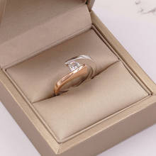 Высокое качество двухцветный высекательный пресс машины для кольцо с цирконием, серебряного цвета с кристальной платформой Цвет кольцо ювелирное изделие Свадьба Помолвка кольца для Для женщин 2024 - купить недорого
