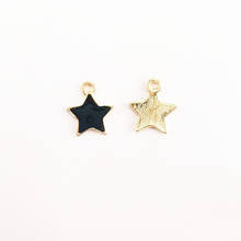 20PCS 12*14mm Metal Alloy Drops Of Glaze Enamel Black Stars Pentagram Pendant Connectors Charm DIY Jewelry Findings Accessories 2024 - buy cheap