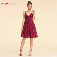 Sexy Burgundy Cocktail Dresses Ever Pretty A-Line Off The Shoulder Ruffles Hollow Out Simple Evening Party Gowns Abendkleider 2024 - buy cheap