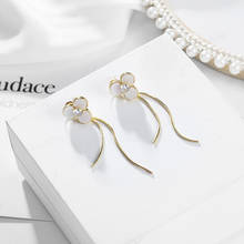 925 silver needle Japan and South Korea new temperament sweet flower earrings for women long style tassel ear earrings jewelry 2024 - buy cheap