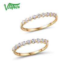 VISTOSO-anillo de oro amarillo 585 de 14 quilates con diamantes brillantes, sortija de compromiso, compromiso, aniversario, joyería fina 2024 - compra barato