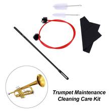 Kit de escova de limpeza de trompete, 5 peças escova limpadora de instrumento musical kit de ferramenta de limpeza de manutenção de limpeza de trompete 2024 - compre barato