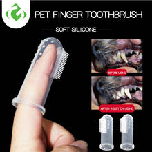 Pet Finger Toothbrush Super Soft Teddy Dog Brush Bad Breath Tartar Teeth Tool Super Soft Pet Dog Cat Cleaning Supplies cat teeth 2024 - buy cheap