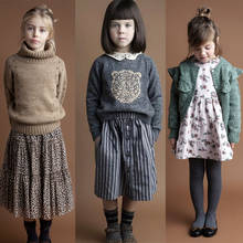 Tocoto suéter e saia vintage para crianças, blusa de malha estilo vintage para meninos e meninas 2024 - compre barato